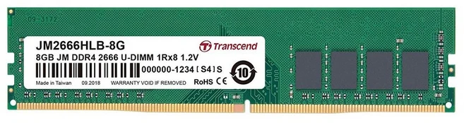 Transcend 데스크탑 PC 용 메모리 PC421300 DDR42666 8GB 288pin UDIMM 1.2V CL19 무기한 JM266, 상세페이지 참조, 1개 - 쿠팡