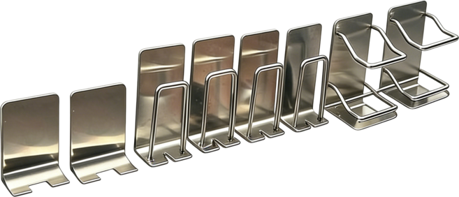 콜콜러브 스텐 치솔걸이 무타공 칫솔 거치대 욕실 4인용 칫솔걸이 세트, 1개, 실버