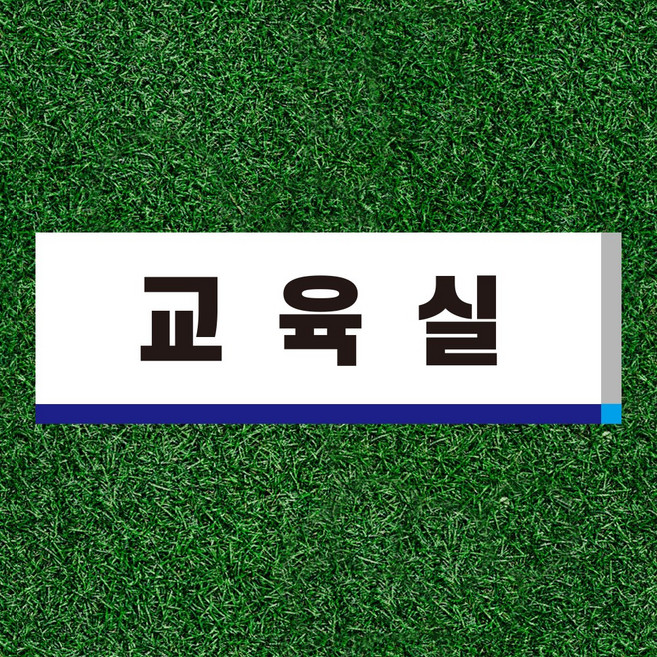 교육실 문패 알림표지판 학교 학원 교실 강의실 학생 교사 명판 부착스티커 150x50mm, 포맥스, 1개