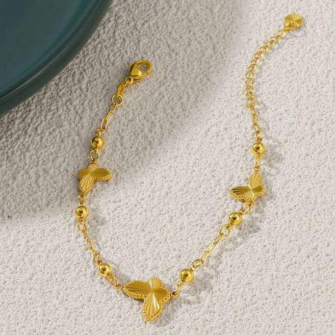 금원 여성 나비 팬던트 써지컬스틸 팔찌 SL019