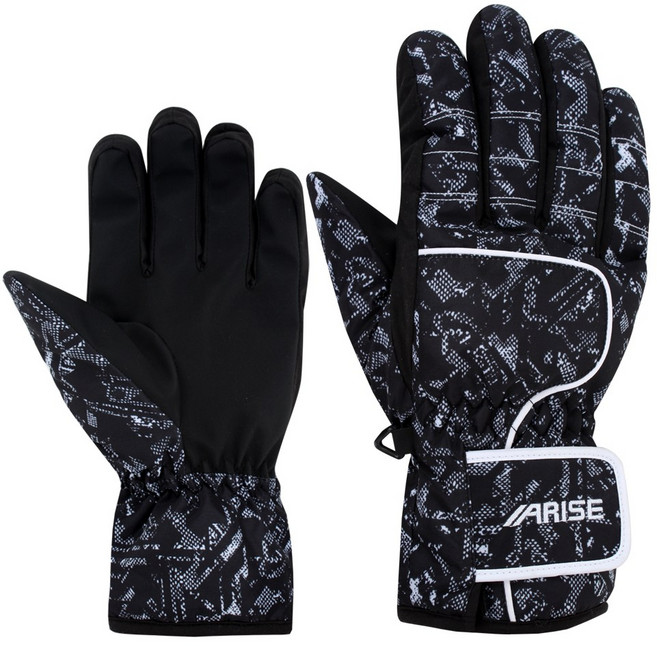 어라이즈 남성용 방수 스키 장갑 AWGA012, 블랙, 1개