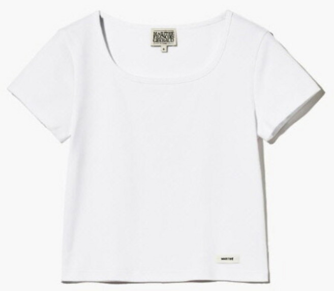 [마리떼 프랑소와 저버] 마리떼프랑소와반팔티 PQJ MFG45CTS502WHT W BASIC CROP TEE white