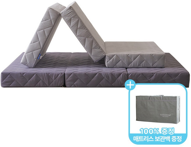 [마리베]보관가방 증정 국내생산 탄탄한 3단 접이식 헤링본 바닥 토퍼 매트리스 소파베드 3컬러 MS/SS/Q