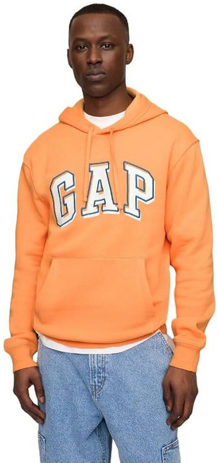 GAP 남성용 로고 플리스 후드 스웨트셔츠 호박 14-1139 Tcx S