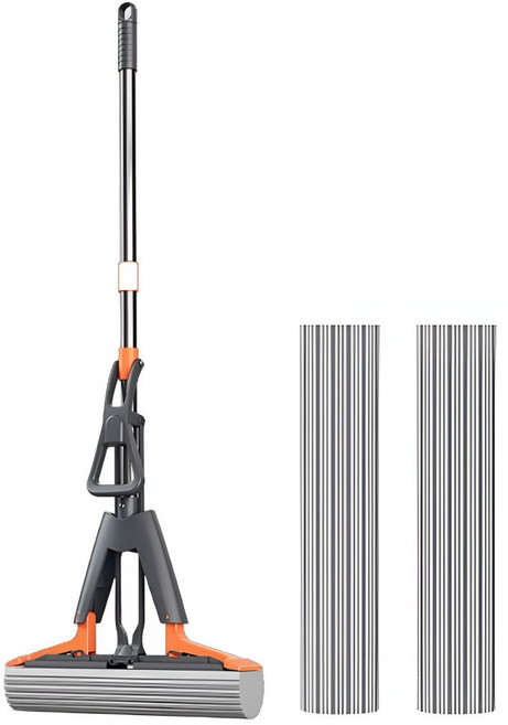 오코로 노터치 물흡수 펄프청소기 밀대걸레+리필패드 3매, 1세트