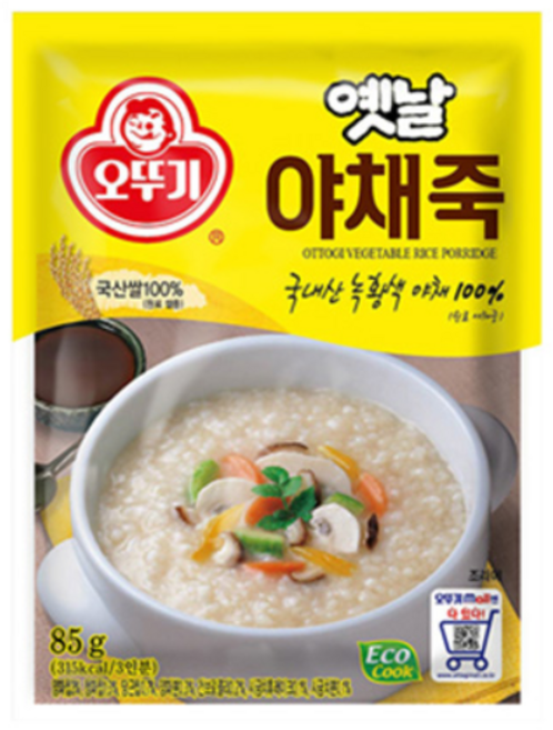 오뚜기 야채죽, 24개, 85g