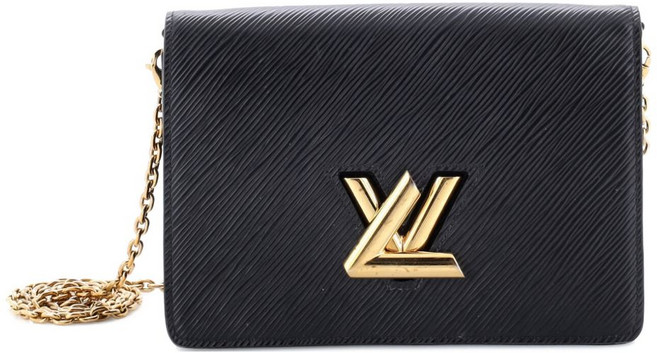 루이 비통 중고 트위스트 벨트 지갑 체인 에피 레더 크로스 백