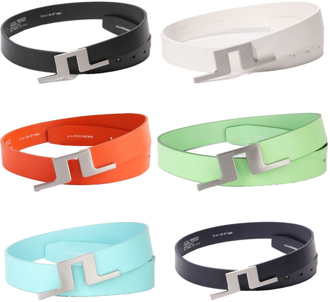 제이린드버그 여성 골프 벳시 가죽 벨트, White, 1개