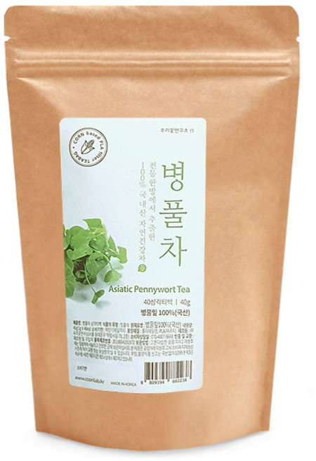 병풀차 40티백 호랑이풀 국내산 우리꽃연구소, 1g, 1개, 40개입