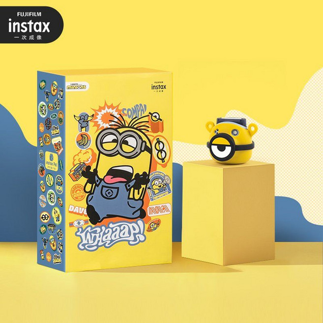 후지필름 인스탁스 미니언즈 즉석카메라 캐릭터 폴라로이드 카메라 케이스 악세사