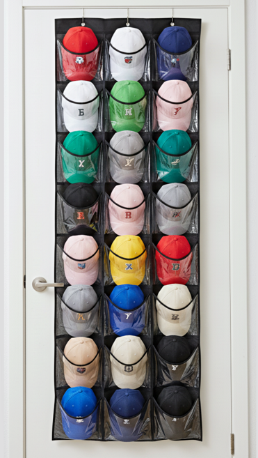 데이브릭스 틈새 공간 활용 대용량 모자 정리함, 블랙, 1개