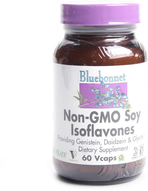 Bluebonnet 非基因改造大豆異黃酮植物膠囊 無麩質 無糖, 60顆, 1罐
