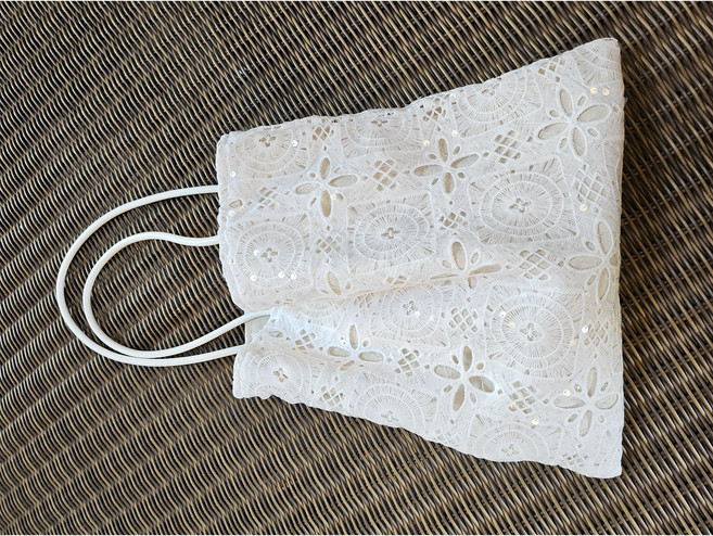 럽코코 여성 에코백 스팽글가방 반짝이 자수 레이스 숄더백