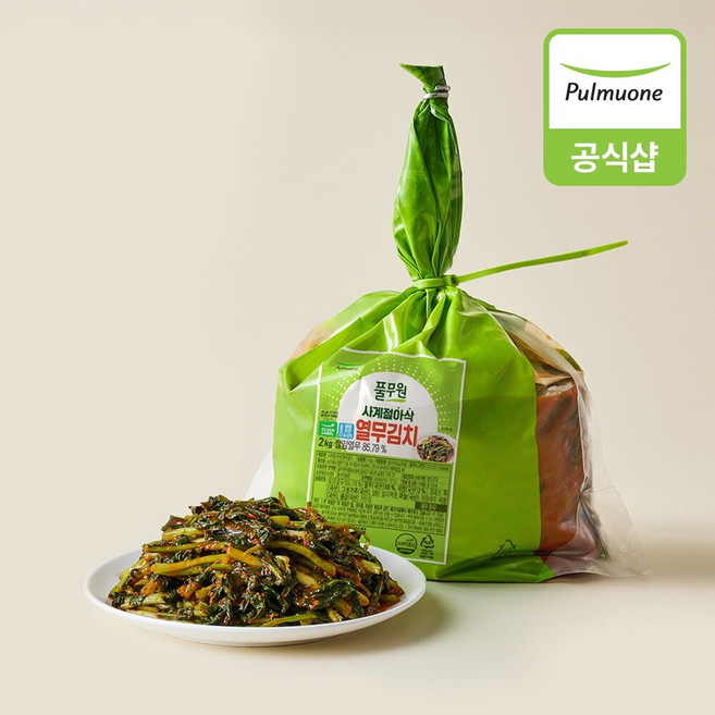 풀무원 [생산직송] 시원한 사계절 아삭 열무김치 2kg, 1개