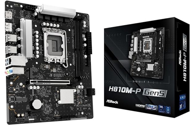 ASRock H810M-P Gen5 Micro-ATX 마더보드 MB7023