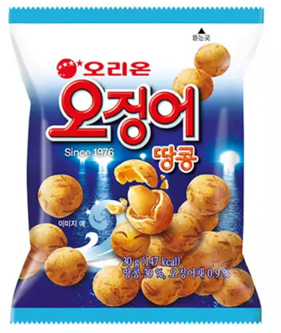 오리온 오징어땅콩, 30g, 6개