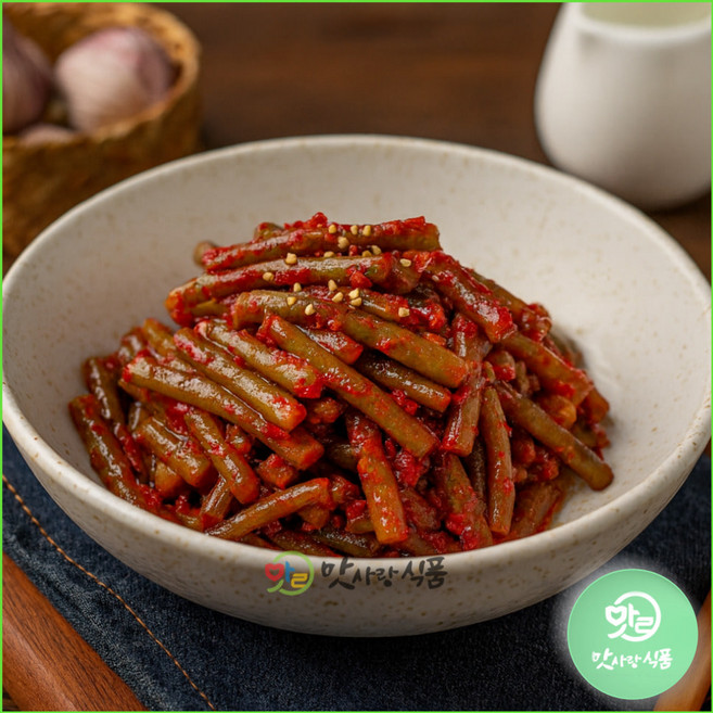 양념 마늘쫑(그린) 4kg 식당 대용량 업소용 무침 반찬