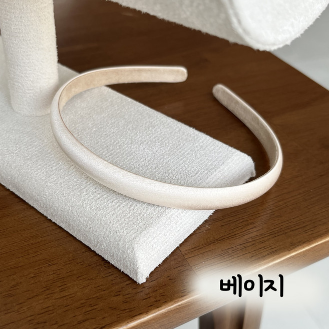 새틴 슬림 볼륨 머리띠 데일리 심플 헤어밴드