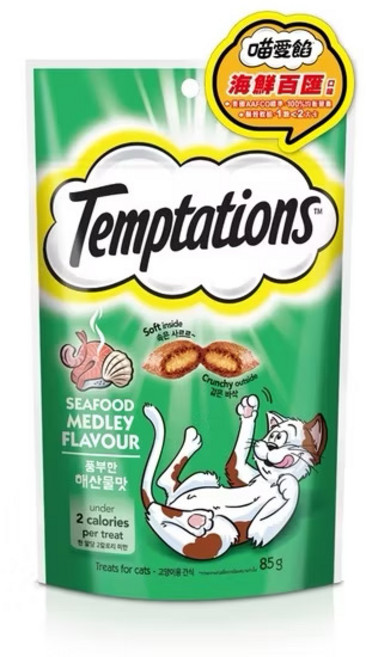 Temptations 貓咪零食, 75g, 1個, 海鮮百匯