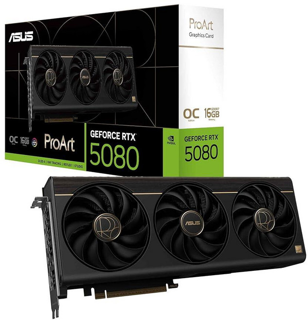 ASUS NVIDIA GeForce RTX 5080 그래픽 카드 - 16GB GDDR7-7680 x 4320-2.62GHz 부스트 클럭 256비트 버스 너비 PCI Expres