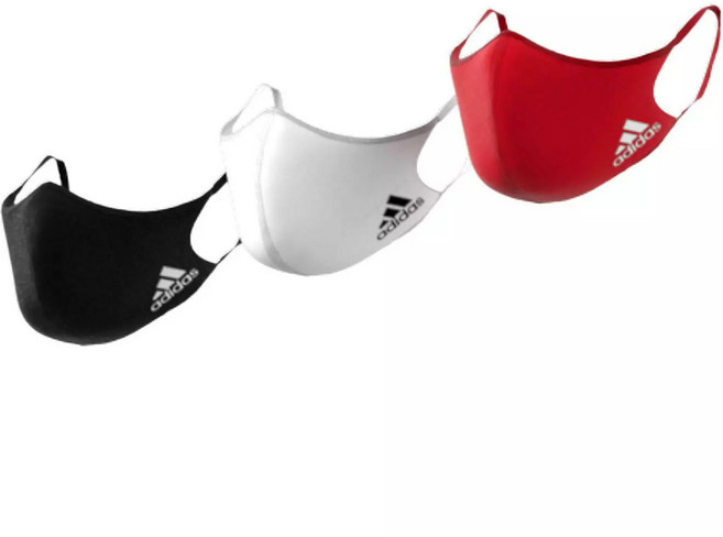 아디다스 퍼포먼스 스포츠 패션 마스크 3P 세트 화이트 레드 블랙, 화이트/레드/블랙 3P