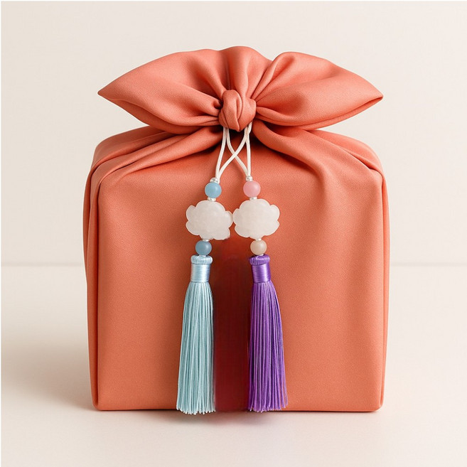 몰앤모어 미니 노리개 포장용 보자기 선물 포장 한복 전통 노리개 수술 장식 장신구