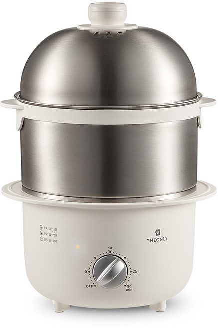 디온리 올스텐 2단 계란찜기 30분 타이머 계란삶는기계 고구마 감동란, NBE328S