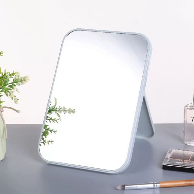 학교 좌우반전거울 휴대용 핑크레드-일반형 메이크업 접이식 무반전, D. 북유럽 블루 라지 0-4cm