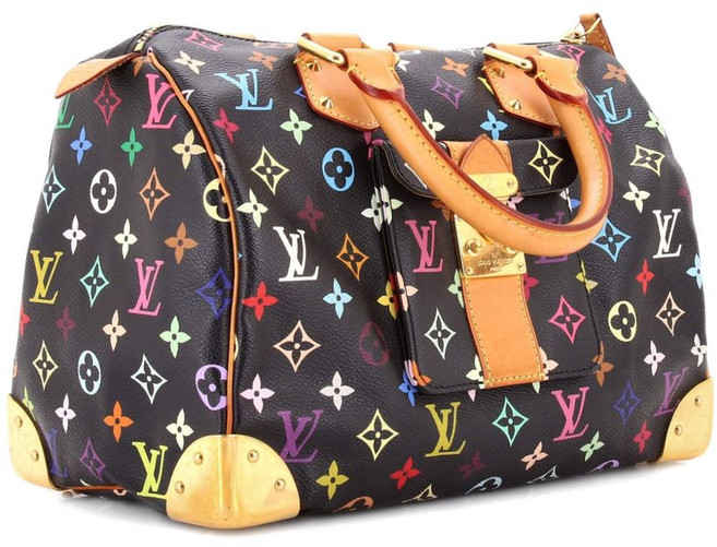 루이 비통 중고 스피디 핸드백 모노그램 멀티컬러 30 사첼 백