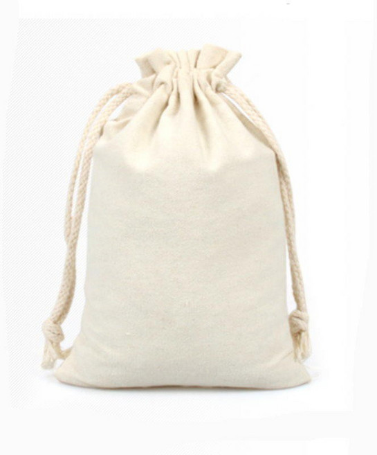 棉布束口袋 15x20公分 簡約設計 多功能收納袋 禮品米袋, 1個裝