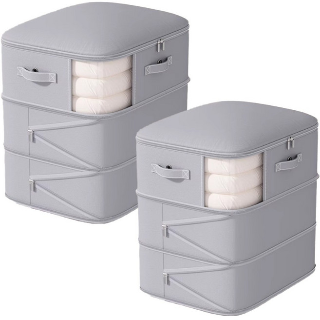 리앤리 숨쉬는 폴딩 이불 정리 압축파우치, 2개, 1세트