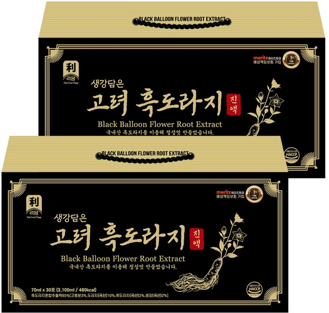 리담 고려 생강담은 흑도라지 진액, 2개, 2.1L