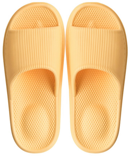 인사이드리빙 발편한 푹신한 편안한 쿠션 층간소음 실내 거실 실내용 슬리퍼 실내화, 옐로우, 1개