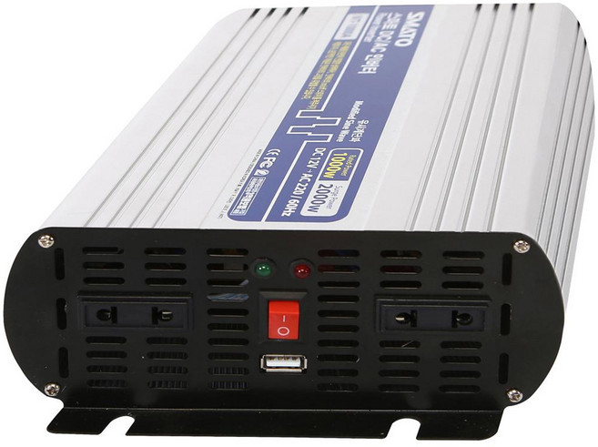 스마토 인버터 차량용 캠핑용 차박 220V, 12V 1000W (109-4857), 1개