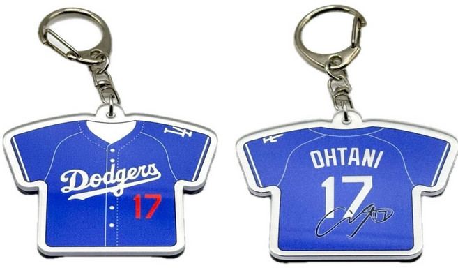 MLB LA 다저스 오타니 쇼헤이 50/50 기념 2024 월드시리즈 유니폼 아크릴 키링, 일반국제배송(7~8일)