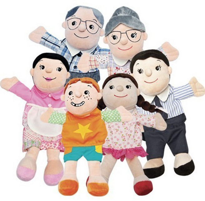 유아 어린이 장난감 가족 6종 손인형 세트 생일 선물, 1개