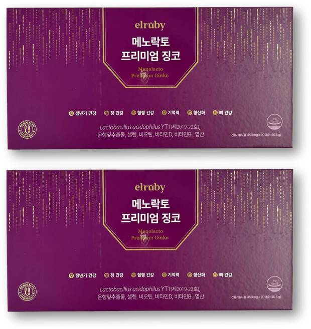 프리미엄 징코 갱년기 유산균 YT1 프로바이오틱스 징코 셀렌 비타민D 비오틴 비타민B1 엽산 중년 여성 엄마 할머니 영양제