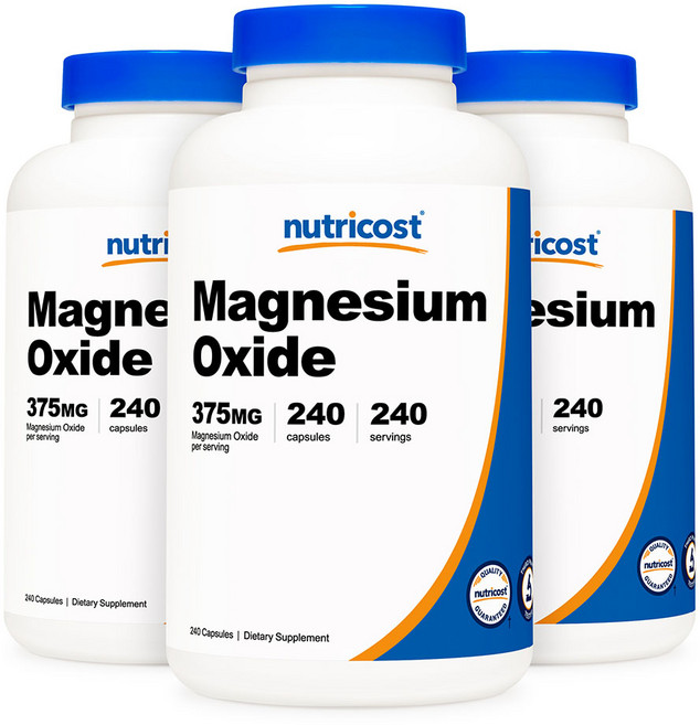 뉴트리코스트 마그네슘 옥사이드 375mg 240캡슐 3병, 3개, 240정
