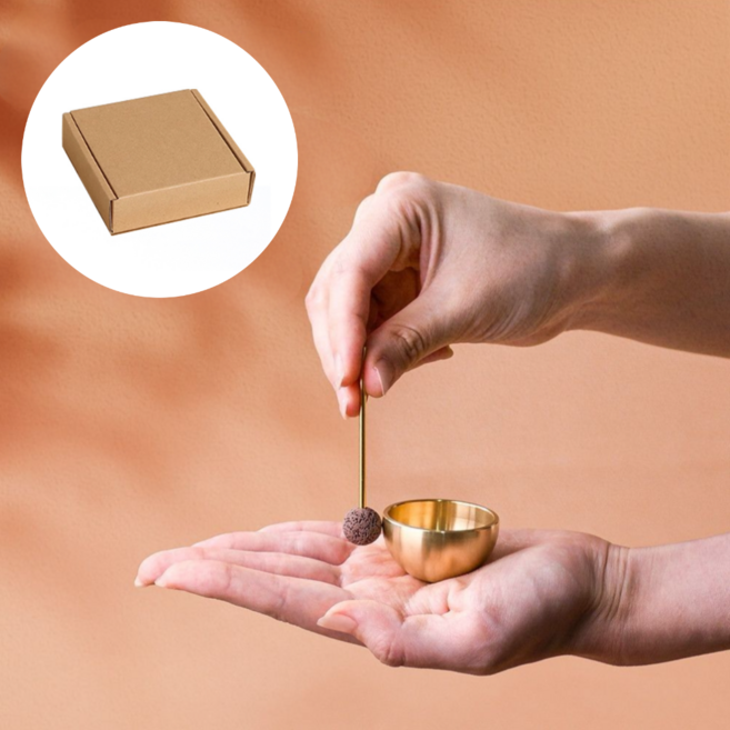 플리브 힐링 명상 요가종 미니 싱잉볼, 1개