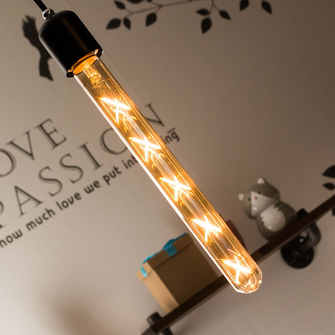 엘포스 LED 에디슨 막대램프 T30 3W 에디슨 전구, 전구색, 1개