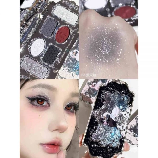 Flower Knows 한여름 밤의 백조 발레 아이섀도우 팔레트 진주빛 매트 어스 컬러 초콜릿 스토어 정품 284245, [스완발레] 02 블랙스완은 고귀하고 우아하며 넘치는 - 쿠팡