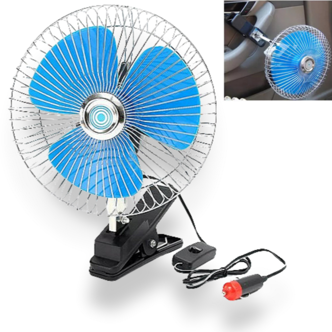 자동차 선풍기 화물차 차량용 선풍기 집게형 12V 24V 시거잭타입, 집게형시거잭타입12V