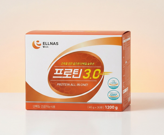 엘나스 프로틴 쉐이크 3.0 단백질 효소, 1개, 30회분