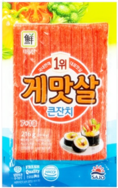 바이오푸드몰_사조대림 큰잔치 게맛살, 25개, 216g