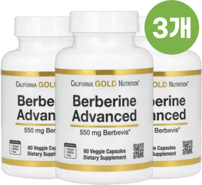 파이토좀 베르베린 어드밴스드 500mg 60캡슐 3개 Berberine Berbevis, 60정 - 쿠팡