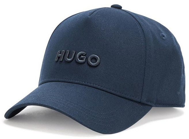 HUGO 남성용 빅 로고 면 야구 모자 블랙 올리브. 단일 사이즈 249394