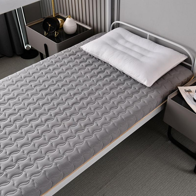 라텍스 토퍼 바닥 메모리폼 싱글 매트리스, 그레이