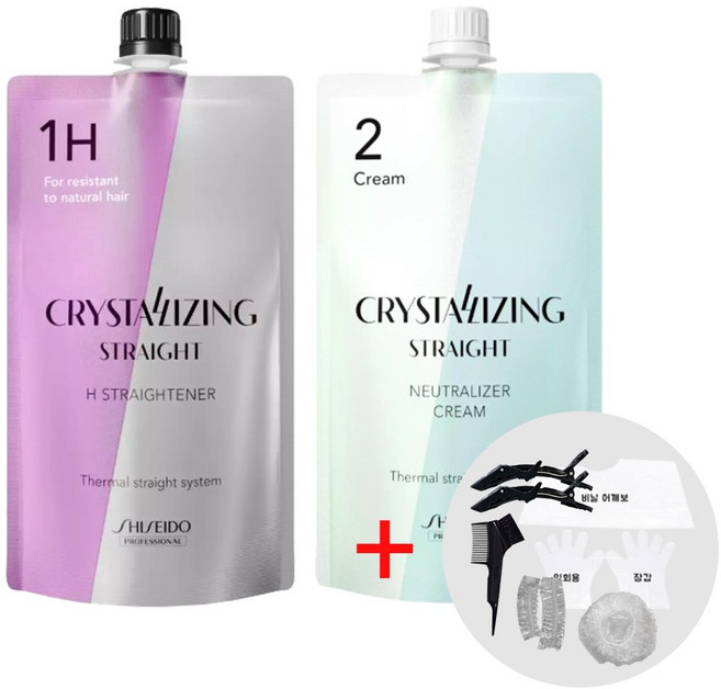 시세이도 프로페셔널 크리스탈라이징 알파H(건강모) + 크림타입 1제 + 2제, 1개, 400ml