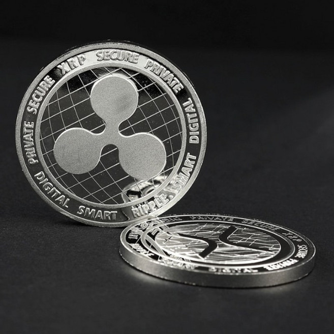 new crypto xrp coin alloy ripple coin gold cryptocurrency with coin box fine copper ripple coin cust, 1개