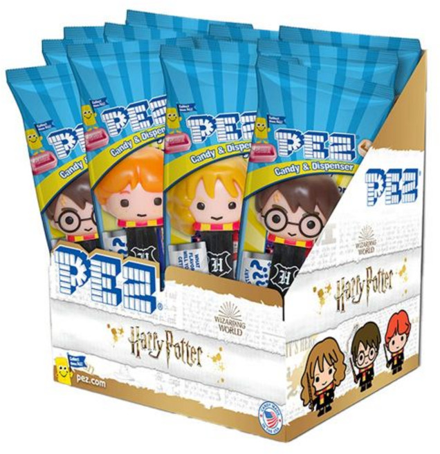 캔디 해리 포터 PEZ 다양한 사탕 디스펜서 및 리필 12개 묶음, 1개